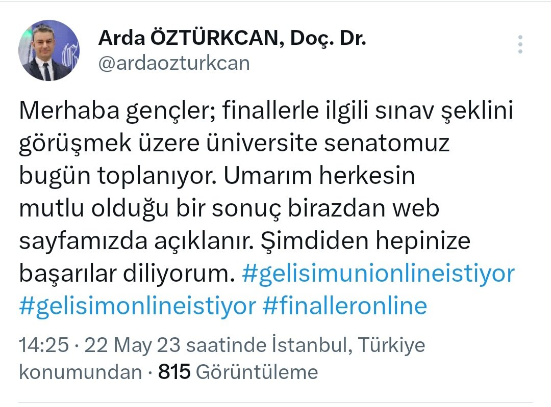selginsagir42's tweet photo. Teşekkür ederiz birtek siz dönüş yapıyorsunuz,neredeyse tüm ünivrsiteler online döndü,aynı hassasiyeti İGÜ den de bekliyoruz yoksa 5000 kesin ve üstü sayıdaki ögrnci mağdur olacak bu da" herkes"için olumszluklara sebebiyet vercek bir durum.#gelisimunionlineistiyor @ardaozturkcan https://t.co/IXOrR6SQbl