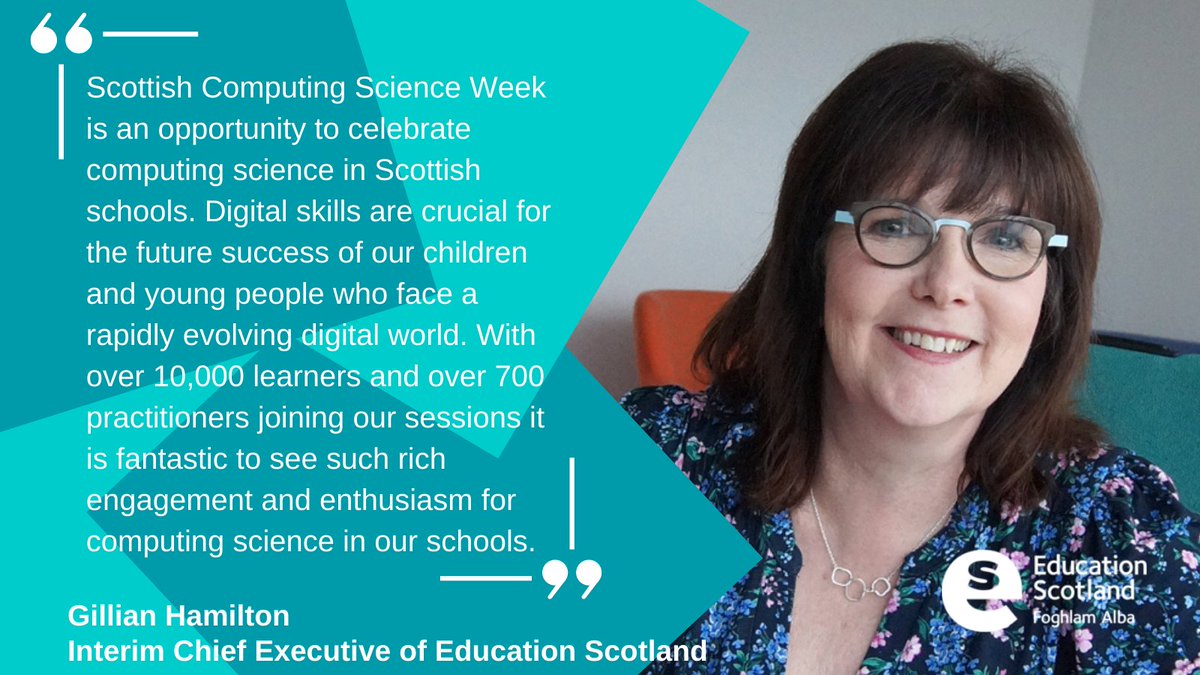 EducationScot's tweet photo. Thank you to everyone who joined our week of interactive computing science sessions for Scottish Computing Science Week. Over 10,000 learners and over 700 practitioners took part from over 390 schools across Scotland! https://t.co/QKHJPI9Zep @GGillHHam1 #CSscot23 https://t.co/thS1Z2qdjA