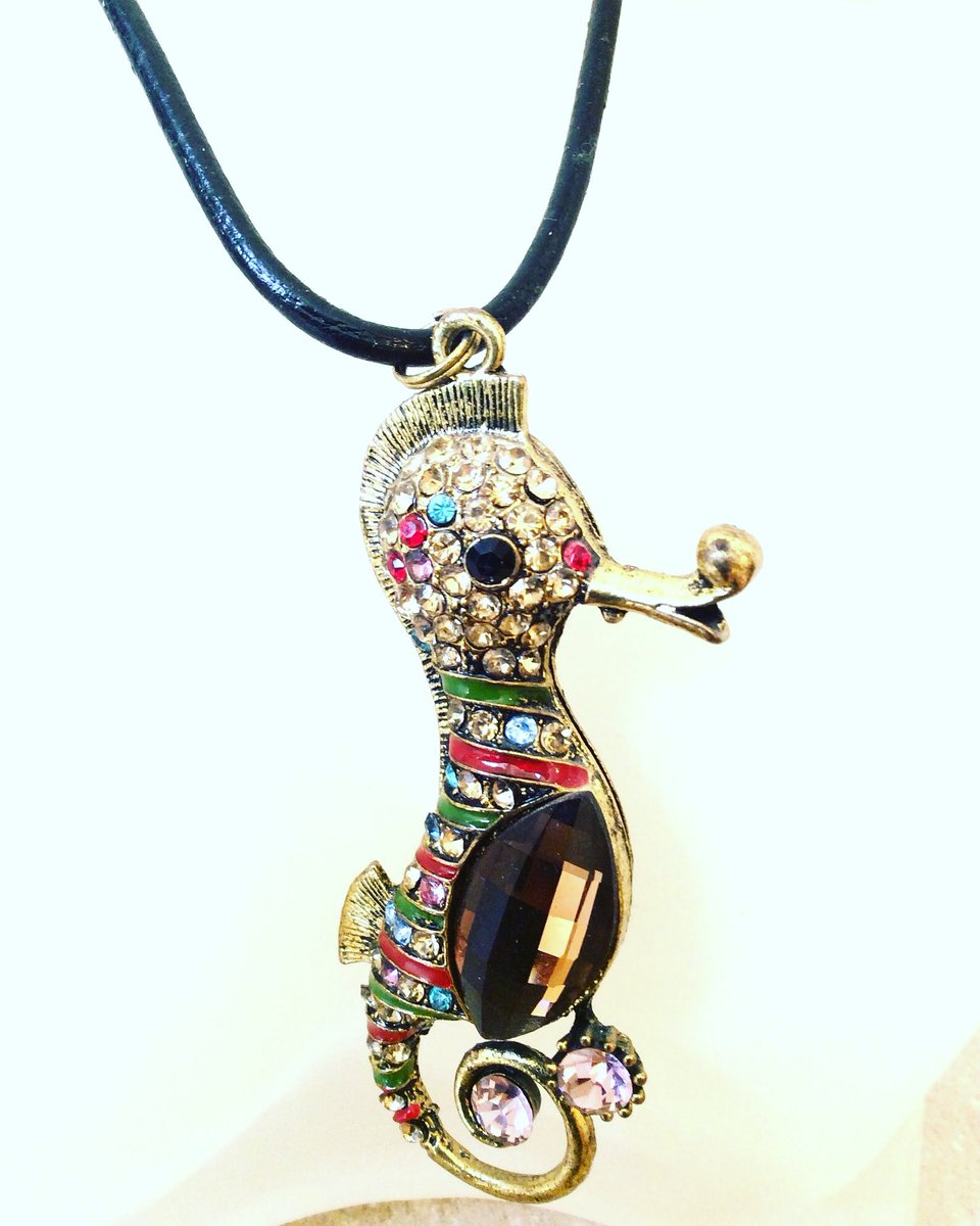 GothicGlass's tweet image. Rare find
Price: CA$69.00
seahorse jewelled pendant #vintagerhinestones #seahorsenecklace #seahorses #bigpendant #Tropical #jellybelly #seashore Free Shipping sale
CrowVanity jewelry on Etsy
