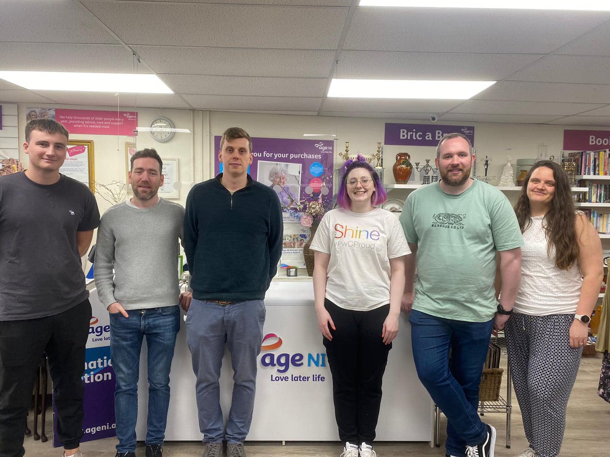 Age_NI's tweet photo. Thank you @PwC_NI for sharing your amazing staff with Age NI for #OneFirmOneDay Volunteer Day!
✅ 65 volunteers
✅ 11 day centres
✅ 5 retail locations
Volunteers were kept busy in our shops, & visited our day centres for gardening, games & dancing with service users.
#PwCOFOD https://t.co/7puL984NzX
