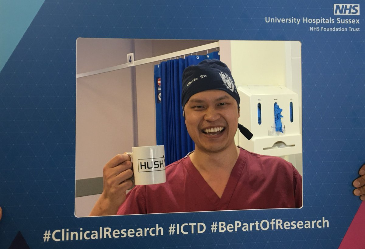 UHSx_Research's tweet image. Dr Christopher To, Associate P.I. for the @HushStudy celebrating recruiting our first patient and our Orthopaedic team Mr Cameron Hatrick and Dr Veda Amara supporting orthopaedic research @RAPSODI_Trial  @orthonetwork @Dr_Rich_Murphy #ICTD2023 #bepartofresearch