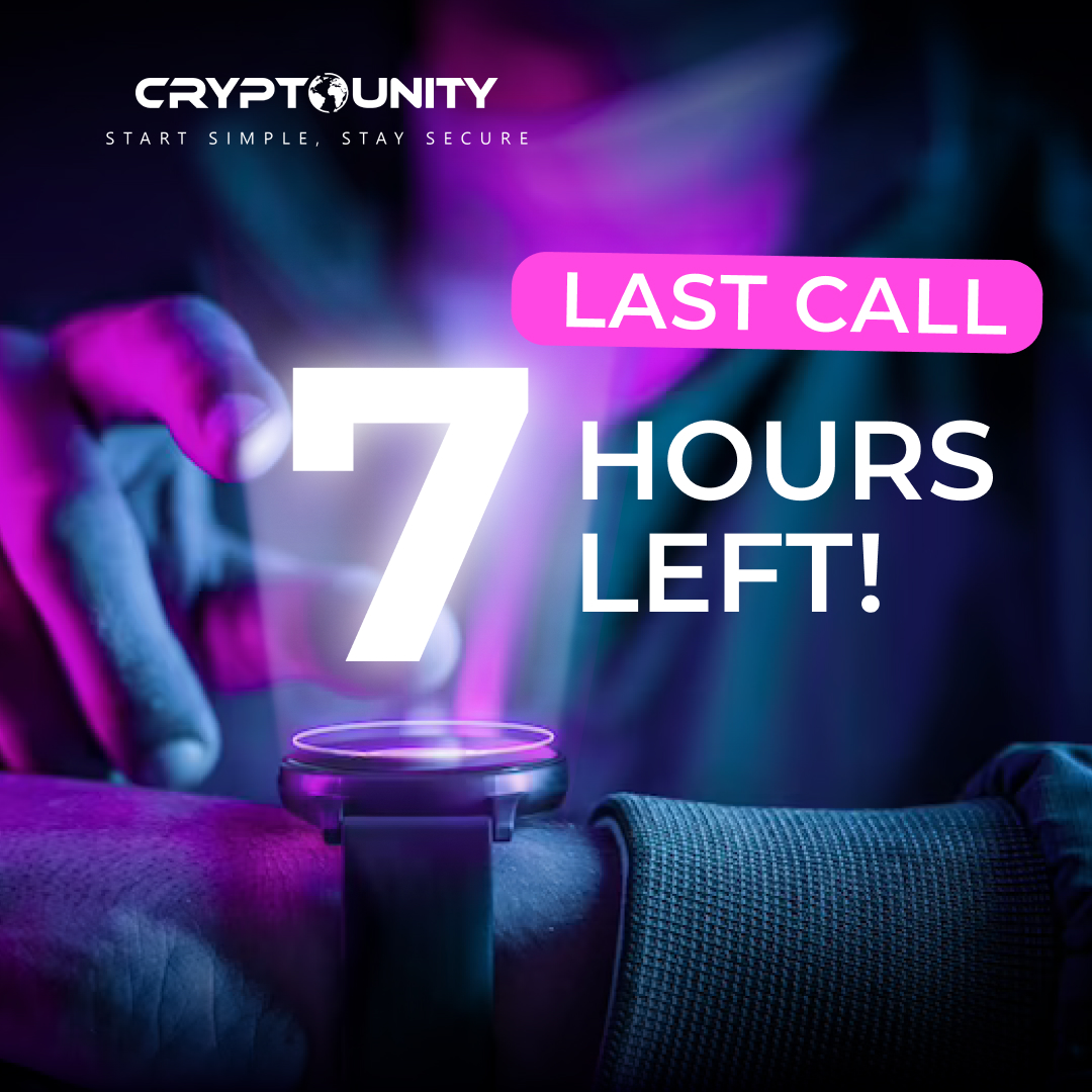 TODAY'S THE DAY! 🥳

ONLY 7 HOURS LEFT and our presale closes! ⏰

presale.cryptounity.org/?utm_source=Tw…

Hurry, the clock is ticking! Join our presale and be one of the few who'll have the chance to say, 'I was there from the beginning!' 💪

$CUT #presale #countdown #ActFast #time #crypto…
