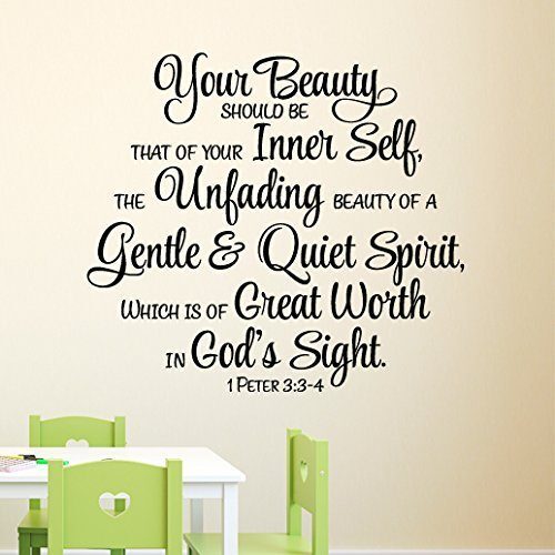 | Your beauty should be that of your inner self the unfading beauty of a gentle & quiet spirit, which is of great worth in God's sight. 1 Peter 3:3-4 | #Bible #Jesus #Christian #Devotion