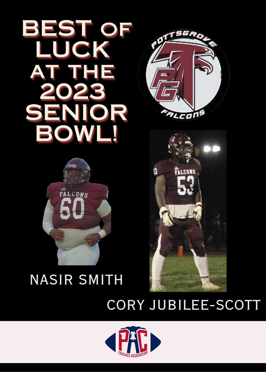 Best of luck to Cory-Jubilee Scott and Nasir Smith and all the PAC senior football players participating in the 2023 PAC Senior Bowl!!!!