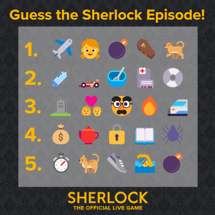 Live Example In Sherlock Program Sherlock: The Official Live Game on Twitter: