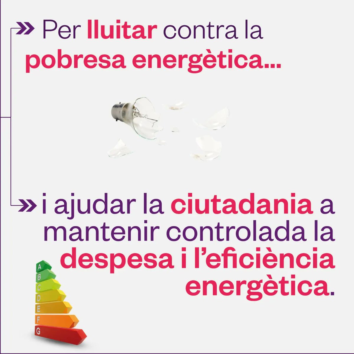 ✊🏽En Comú Podem la vam incloure a l'acord de pressupostos per al 2022 i el nostre objectiu serà consolidar-la:
➡️ Per estalviar energia i diners
➡️ Per resoldre dubtes i informar sobre bonificacions
➡️ Per consumir menys i, en conseqüència, contaminar menys.