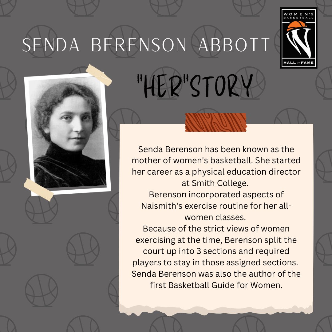 WBHOF's tweet photo. Today we want remember Senda Berenson for all she has done for women's basketball by sharing "HER"story
Thank you, Senda🏀
#WBHOF #WBHOFamer #WBHOFHERstory #HonorCelebratePromote https://t.co/miDxBARAuG