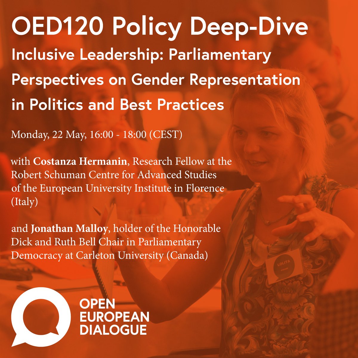 OEDialogue's tweet photo. Today, the #OEDialogue takes a policy deep-dive into the topic of inclusive leadership and gender (in-)equality in politics.
Policymakers will exchange ideas & discuss best practices from the different #ParliamentsofEurope.
Stay tuned for unique insights from the conversation! https://t.co/bvDVfghXwh