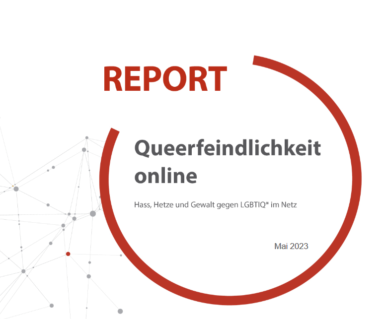 Unser neuer Report 'Queerfeindlichkeit online' ist raus! Der Report zeigt, dass Hass/Hetze gegen #LGBTIQ* im Netz keine Seltenheit ist und auch ein wesentlicher Bestandteil extremistischer Propaganda darstellt. Zum Report: bit.ly/3MMowmN