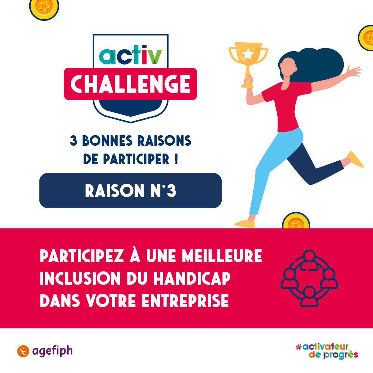 D_n_D's tweet photo. [#DTeam] 🤘 L'Agence Dn'D participe à l'#ActivChallenge, organisé par l'Agefiph.

🔎 Coup d'œil sur les 3 bonnes raisons de participer à ce challenge, tourné vers la sensibilisation au sujet #emploi et #handicap !

👉 https://t.co/1ykEgoC7r2

#ActivateurdeProgres https://t.co/05dSLt3TqE