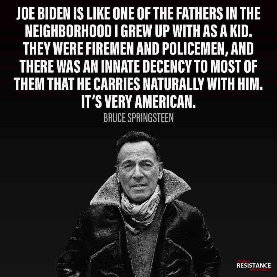 We really REALLY love the BOSS. He sees things as they ARE and puts it out there in very REAL terms. THANK you MR SPRINGSTEEN!!! #LoserTrump