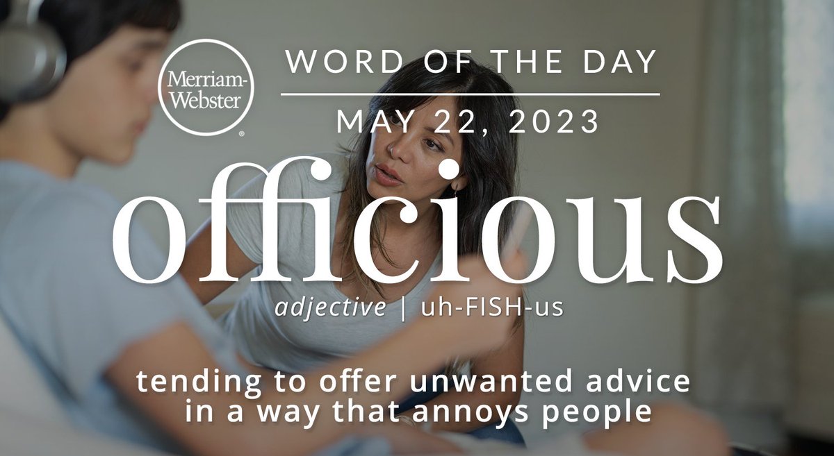 The #WordOfTheDay is ‘officious.’
ow.ly/fR1Y50OslbX
