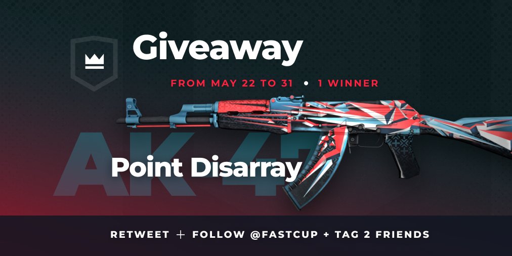 🔥FASTCUP.NET Giveaway: x1 AK-47 | Point Disarray (Field-Tested)

To enter:
- Retweet & like
- Follow @fastcup
- Tag 2 friends

Winner will be announced on May 31! 
Good luck to everyone! 

#FASTCUP #giveaway #skinsgiveaway #CSGOGiveaway #freeskins #csgoskins🔥