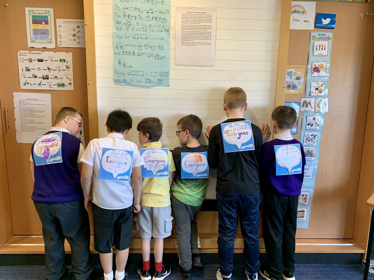 MrsDuncan123's tweet photo. Room 4 all ready to take part in today’s Race for Life. We were racing for everyone today🏃🏼. @HareleeshillPS #itsSLC https://t.co/Vru5LzjQjM