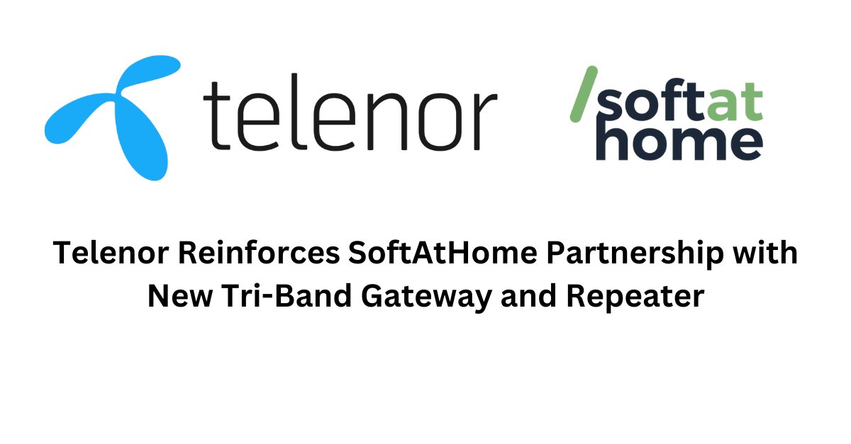 🚨 We are happy to announce the deployment of @TelenorGroup’s latest #homegateway and #repeater. They are built by #Zyxel Comms, leverage #WiFi6E on a <a href="/MediaTek/">MediaTek</a> Filogic #chipset, and are powered by SoftAtHome’s #ConnectON and #WifiON software products.
softathome.com/2023/05/22/tel…