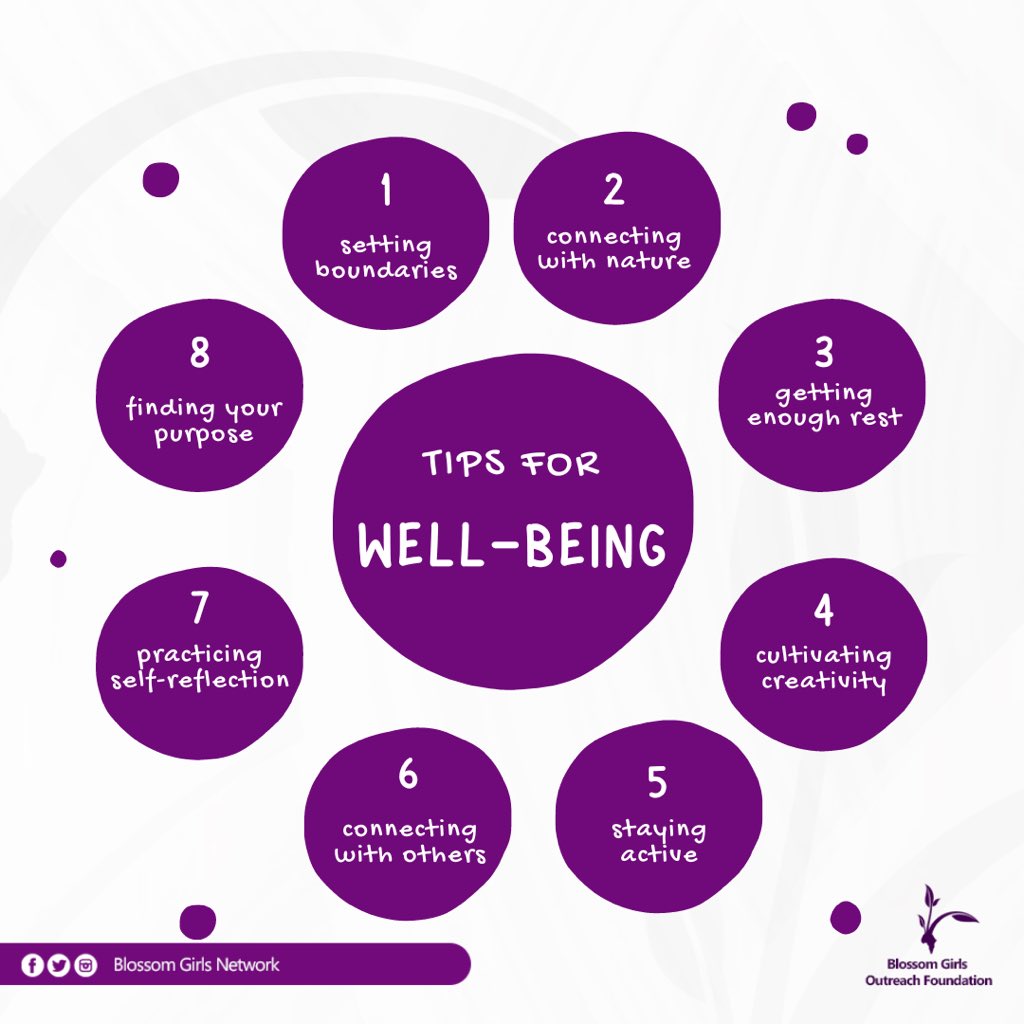 Start your week with a focus on well-being: prioritize self-care, practice mindfulness, and nurture your body and mind. Your well-being is the key to a successful and fulfilling week ahead.

 #MondayMotivation
 #WellBeingTips
#BlossomGirlsOutreachFoundation