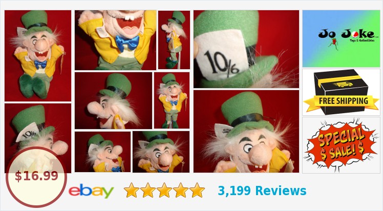 DISNEY STORE EXCLUSIVE-MAD HATTER-ALICE IN WONDERLAND-ZANY EXPRESSION--NEW/TAGS | eBay #disney ebay.com/itm/3725321277… (Tweeted via PromotePictures.com)