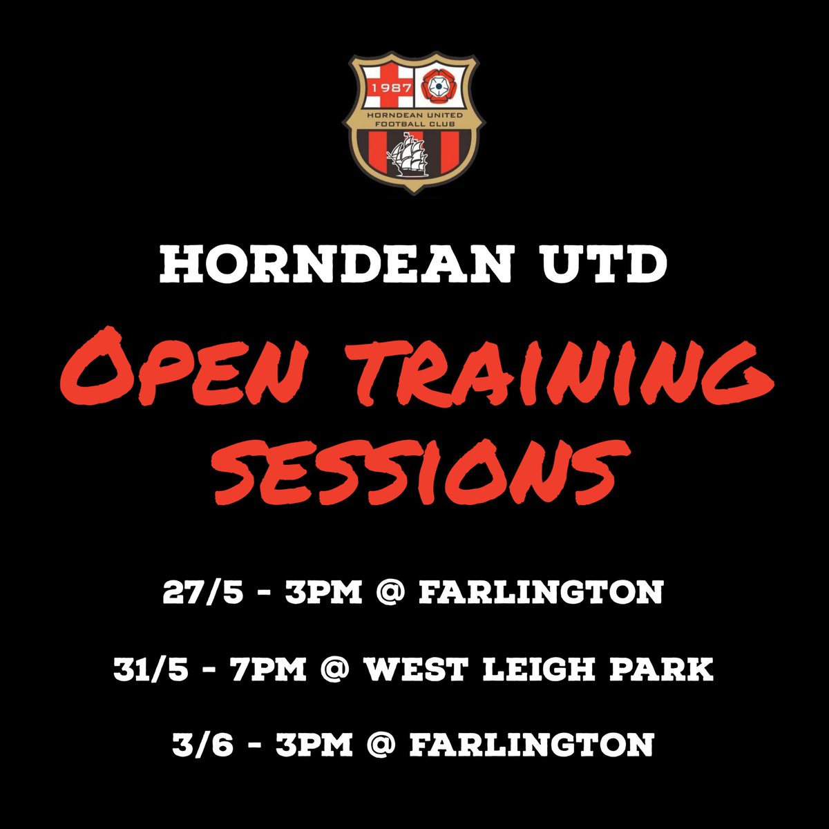 Looking to play Saturday league football this season, come along to one of our open sessions 

🔴⚫️🔴⚫️ #UpTheDeans