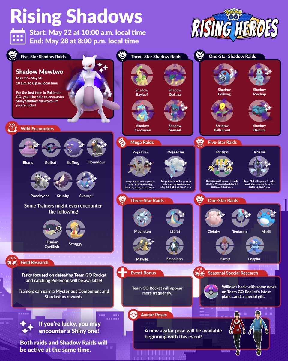 ✨Shiny Shadow Mewtwo coming to Pokémon GO Shadow Raids in Rising Shado