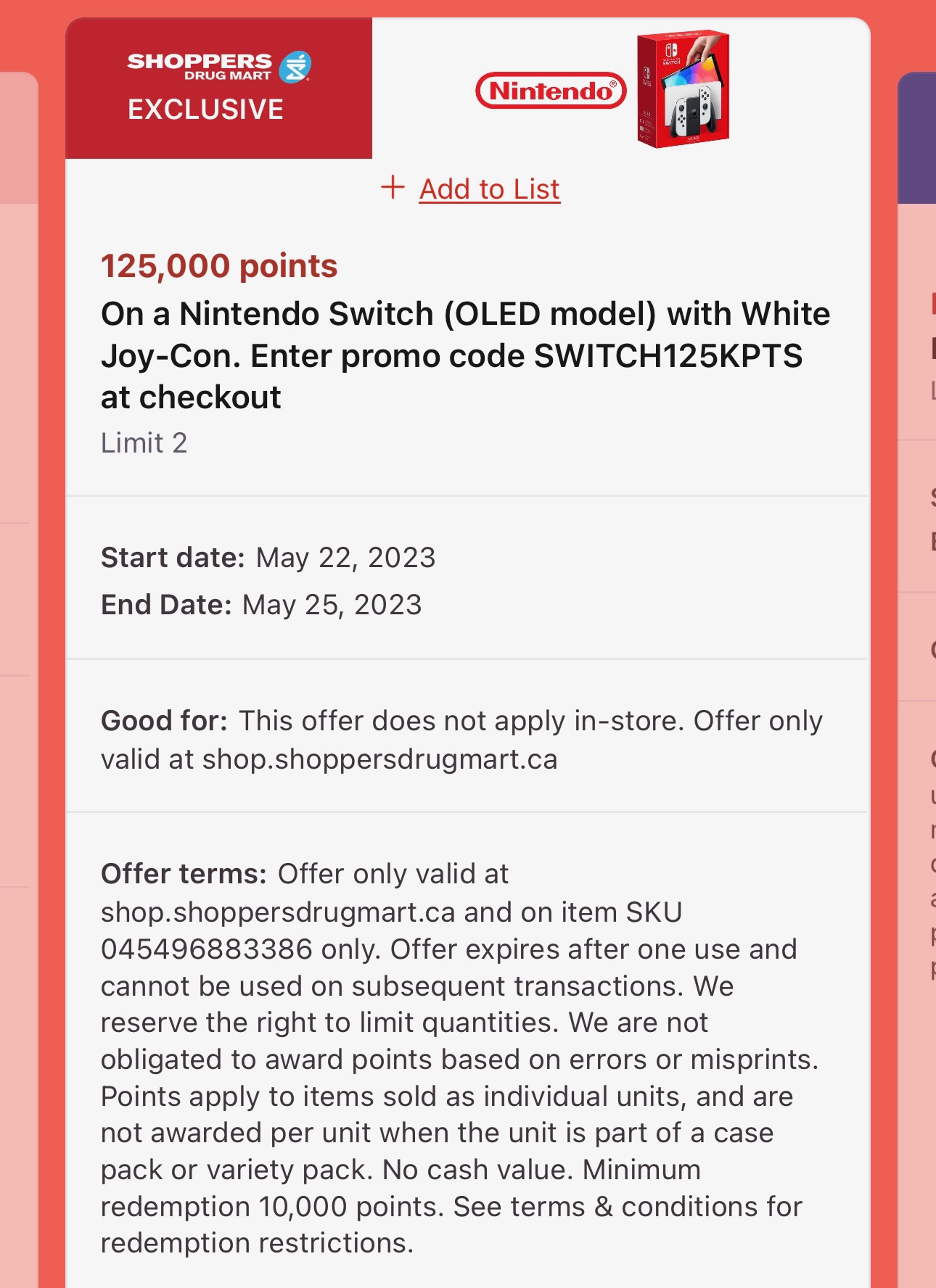 Shoppers joy cheap con