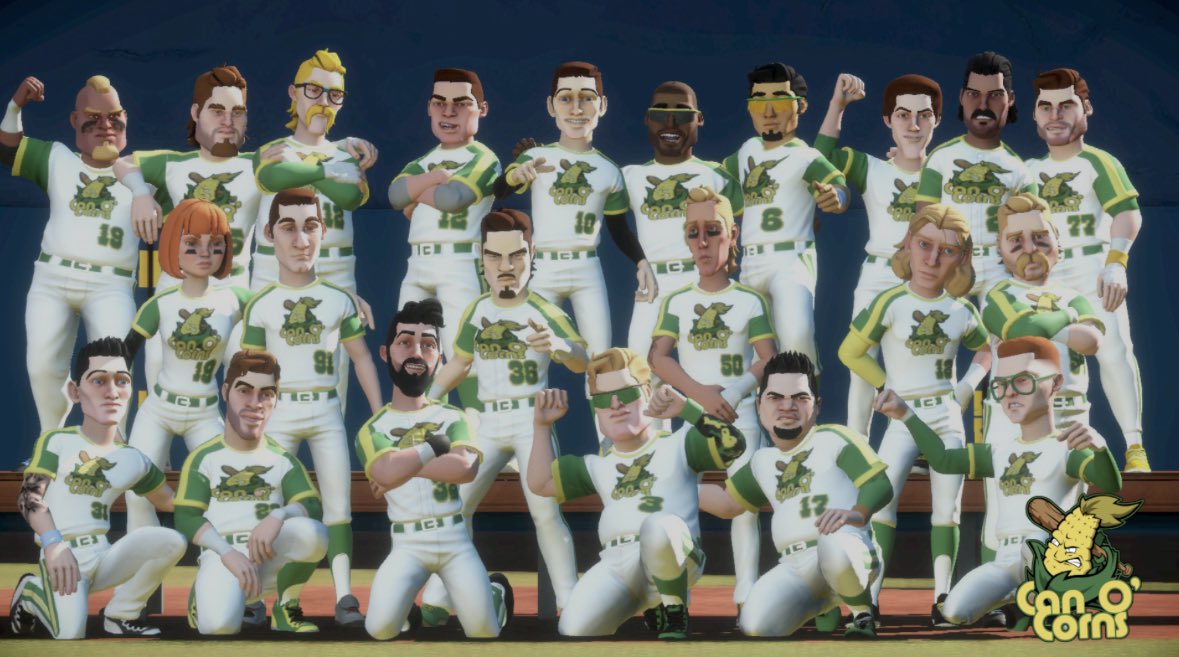 🚨WE ARE IN A VIDEO GAME🚨 Joining me on the Can O’ Corns @Jared_Carrabis @FoolishBB @GiraffeNeckMarc @littlemann17 and my brother, @chaisonmiklich ! Thank you @SupMegBaseball 🔥