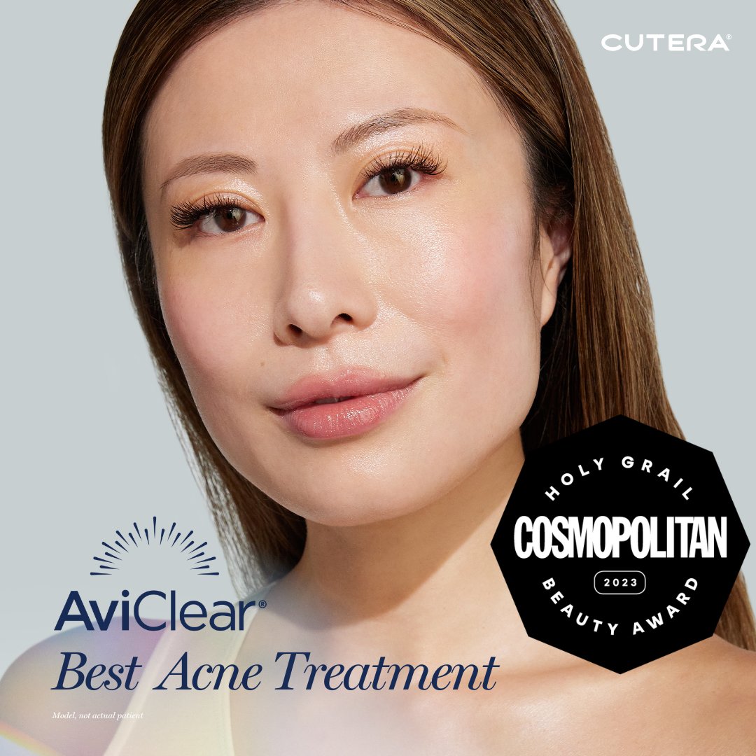 Cutera's tweet photo. Another win for #AviClear from Cosmopolitan Magazine! AviClear by #Cutera was named “Best Acne Treatment” in “The Pro Treatments That Deliver On Results” category. 
Learn more about how you can offer this award winning treatment at https://t.co/JzxaKbYrxJ https://t.co/jZQa6dY9ov