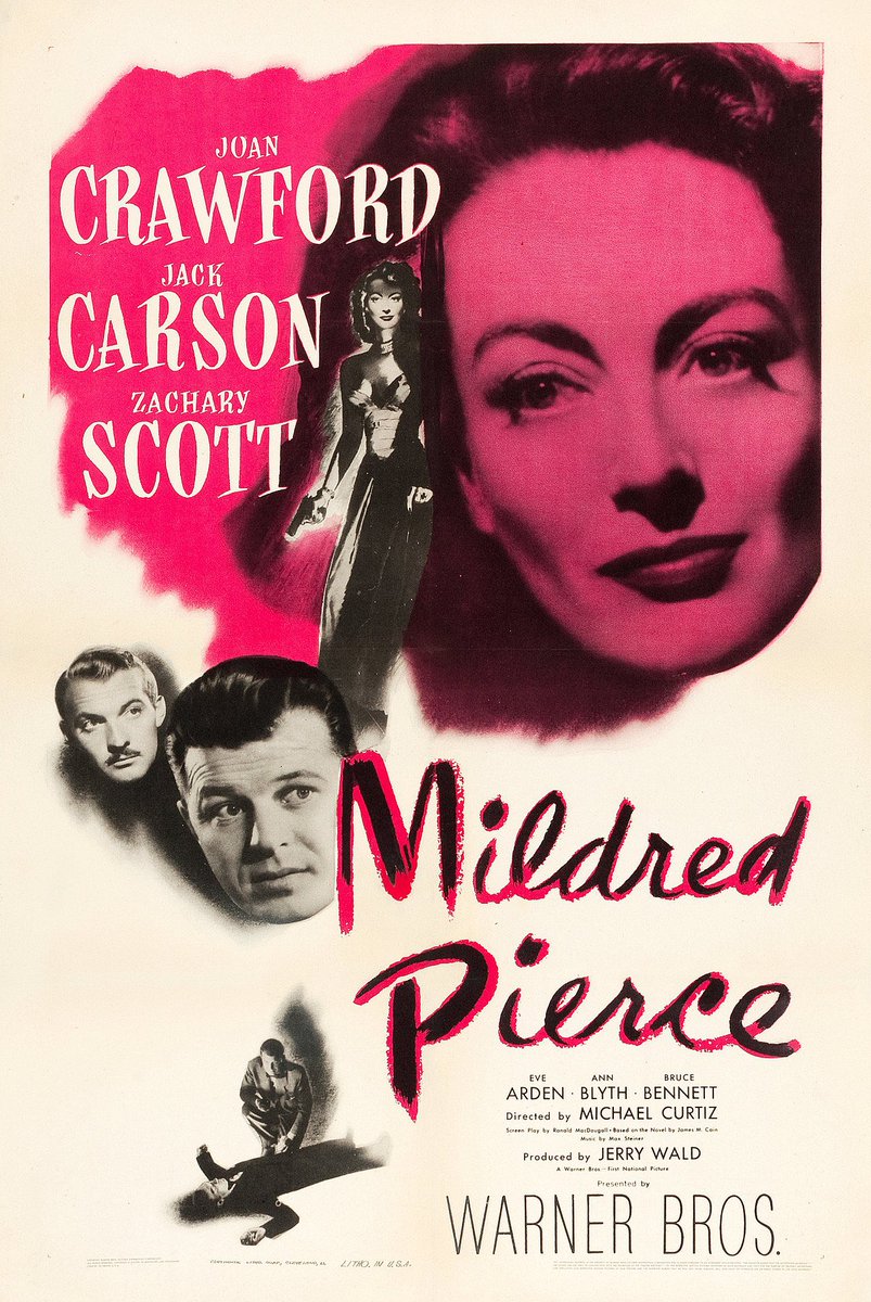 Conseil du jour :
Mildred Pierce de M. Curtiz avec J.Crawford. Formidable déconstruction du rêve américain dans un noir et blanc magnifique pour un film d'une grande noirceur. 
Un chef d'œuvre.
#warner #joancrawford #michaelcurtiz
#maxsteiner #criterion #adaptation
#noiretblanc