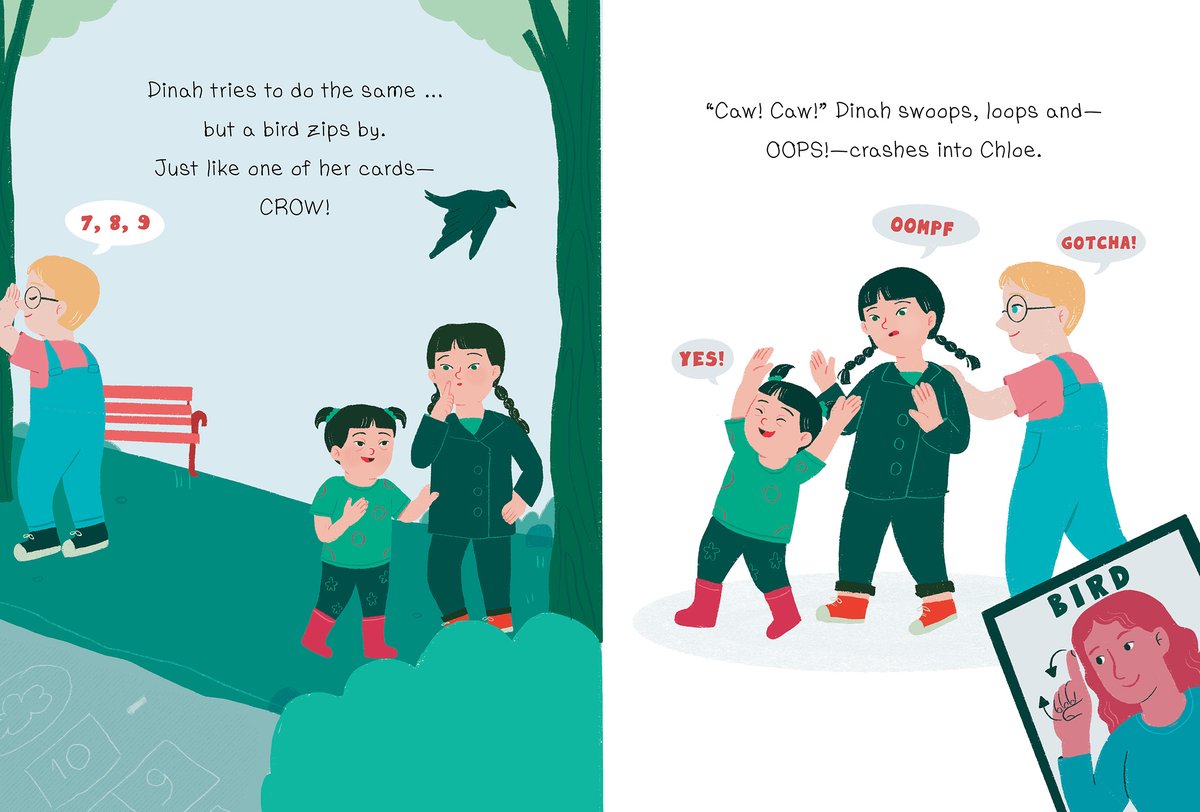 Our Spring 2023 release, Hide and Shh! by @cdendy76 (illustrated by Nathalia Takeyama) shares two sisters who go through a game of learning to become spies. A #picturebook that teaches #neurodiversity #inclusion & #compromise. Includes #ASL! #HideAndShh bit.ly/3IlhjIg