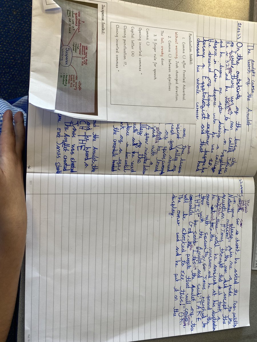 Loved seeing pupils in @Year3and4C using their suspense toolkits to help them with their writing ✍️ Some great ideas here @philipgwebb @MissHRosenberg1 @vashti_hardy @rosswelford @KirtleySophie @WritingRocks_17 @PieCorbett #progress