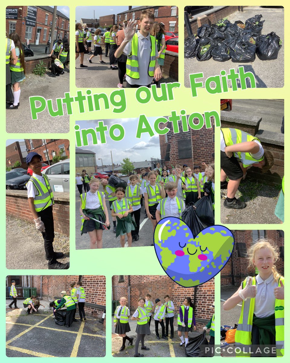 Day 1 of #StBedesWeek and we’ve been busy being guardians of life and creation. Our church surroundings are now weed free thanks to the hard work and determination of UKS2 this afternoon! #LaudatoSiWeek #sjsbCST #sjsbRE #stewardship