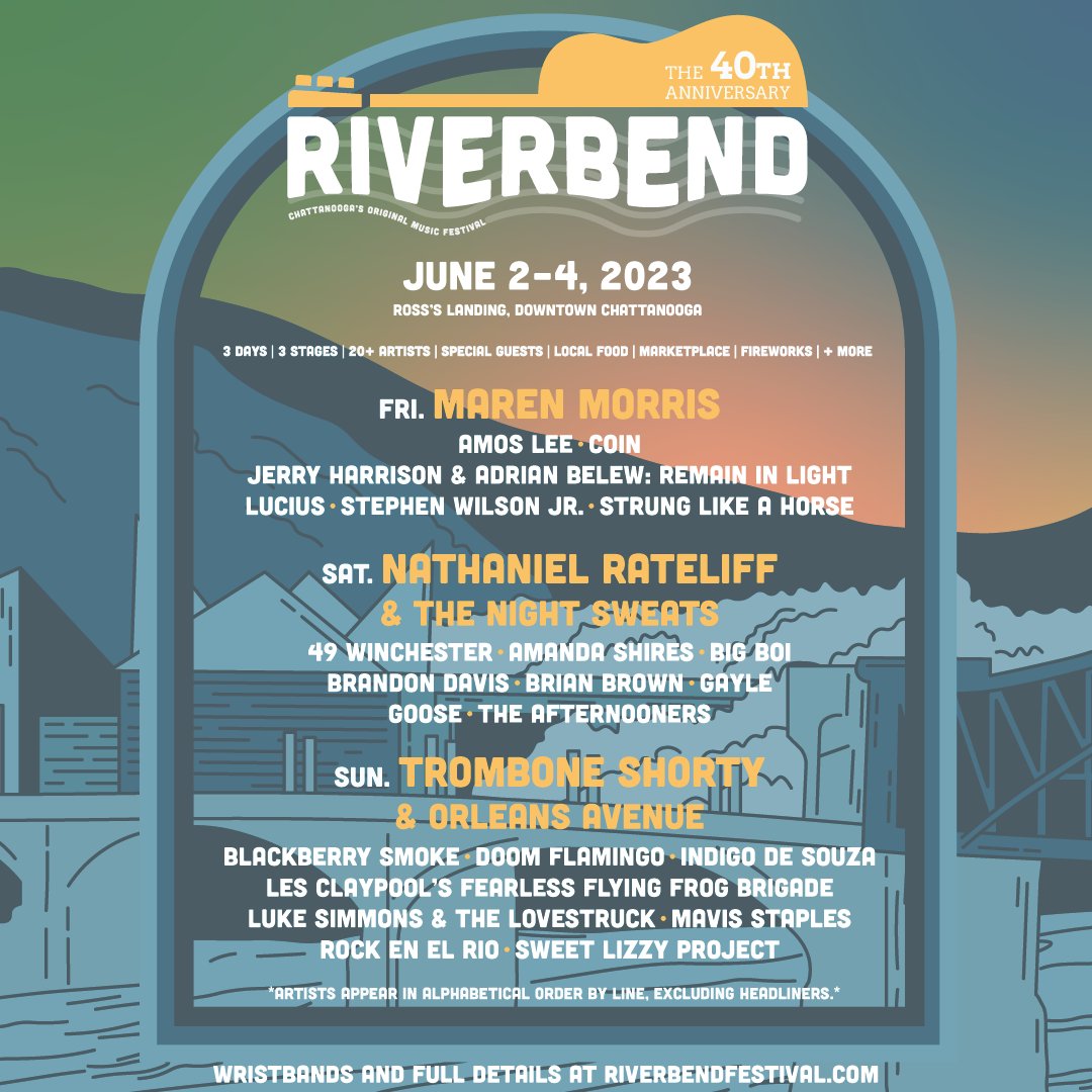 TheFestiveOwl's tweet image. LAST MINUTE GIVEAWAY — @RBFestival is bringing @NRateliff, @MarenMorris + more to Chattanooga, TN.

ENTER NOW for a chance to win (2) GA weekend tickets to the festival.

To enter:
1. Follow @TheFestiveOwl
2. RT this tweet

Bonus 👉 bit.ly/43BaGJR

Winner contacted 5/28.