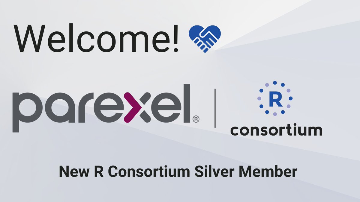 Welcome, <a href="/Parexel/">Parexel</a> to the R Consortium! We look forward to all your contributions helping push forward the use of R. #Rstas #opensource | Read all about it ➡️ r-consortium.org/blog/2023/05/2…