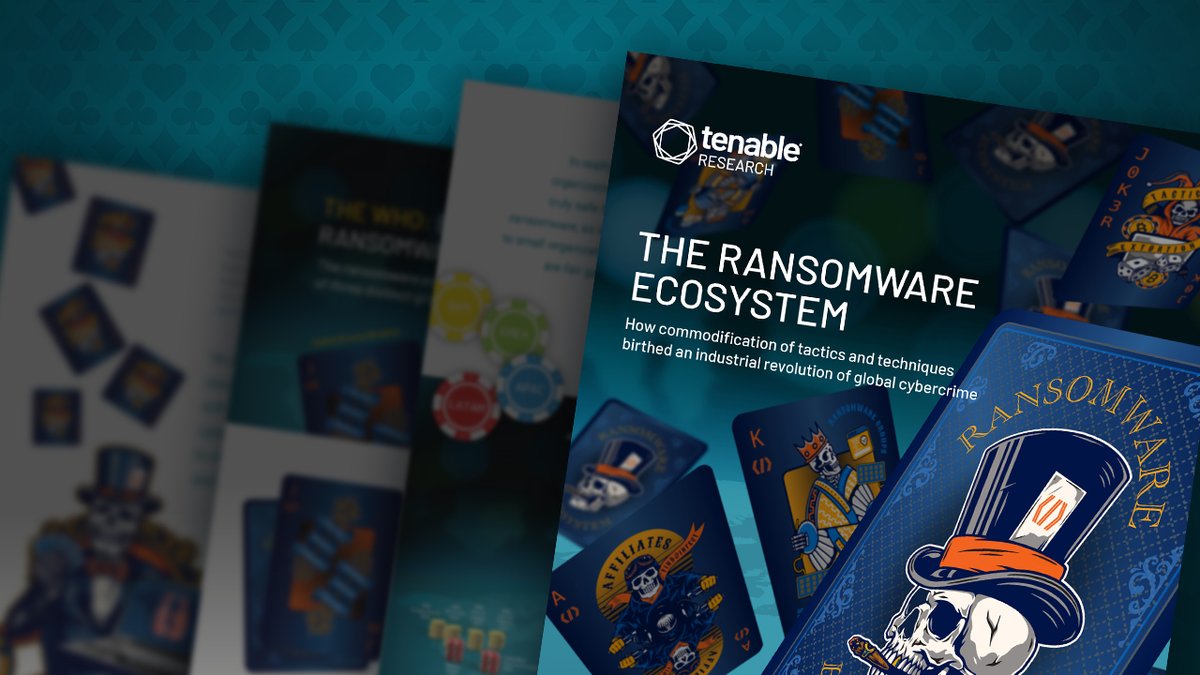 TenableSecurity's tweet image. #Ransomware has cemented itself as one the greatest threats to global organizations today — and it has become a lucrative criminal ecosystem in the process.

Learn about the ransomware ecosystem in our #TenableResearch report: tenable.com/cyber-exposure…