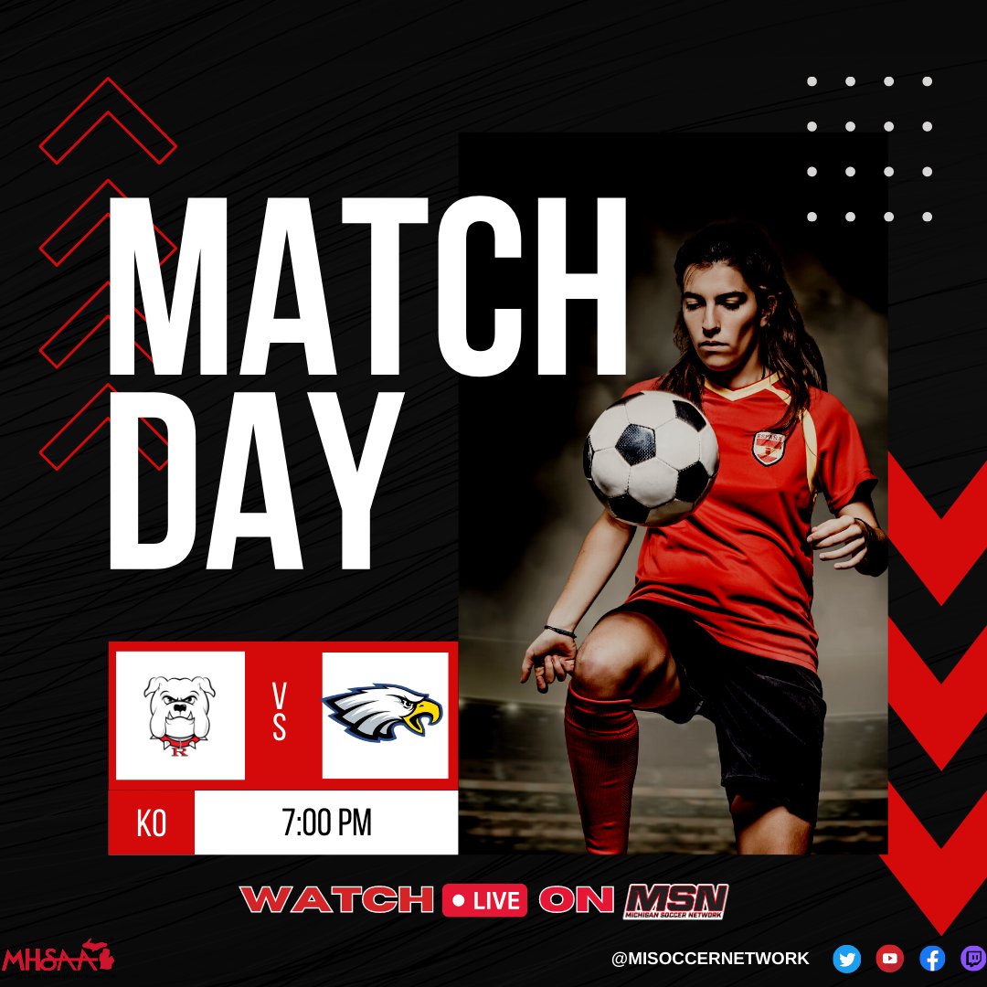 MATCH DAY

MSN travels to Romeo as they host #12 Utica Eisenhower for the MAC Red Title

Live coverage begins at 6:45 PM
<a href="/ikegirlssoccer/">Utica Eisenhower Girls Soccer</a> <a href="/RomeoHS_WSOC/">Romeo HS Women’s Soccer</a> 
Watch on Youtube, Facebook, Twitter and Twitch. 👇 👇
youtube.com/live/q7z2b_Xvr…
