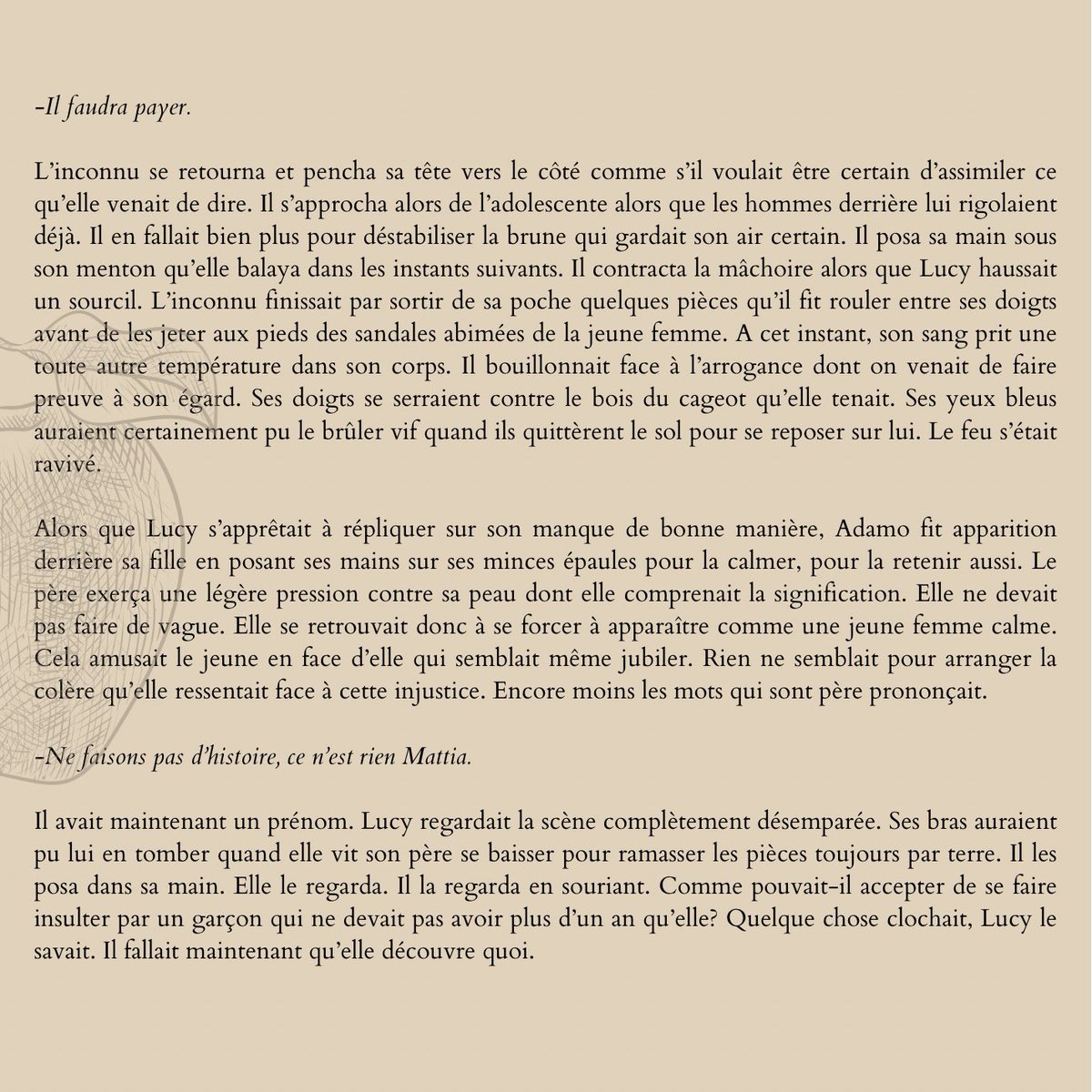 ⠀⠀⠀⠀ ⠀⠀ 

                       THEIR     FIRST    MEETING 
          
                        he hurt you,   so don’t you 
                        fucking  dare to  apologize 
                        for being angry about that. 
  ⠀⠀⠀⠀ ⠀⠀