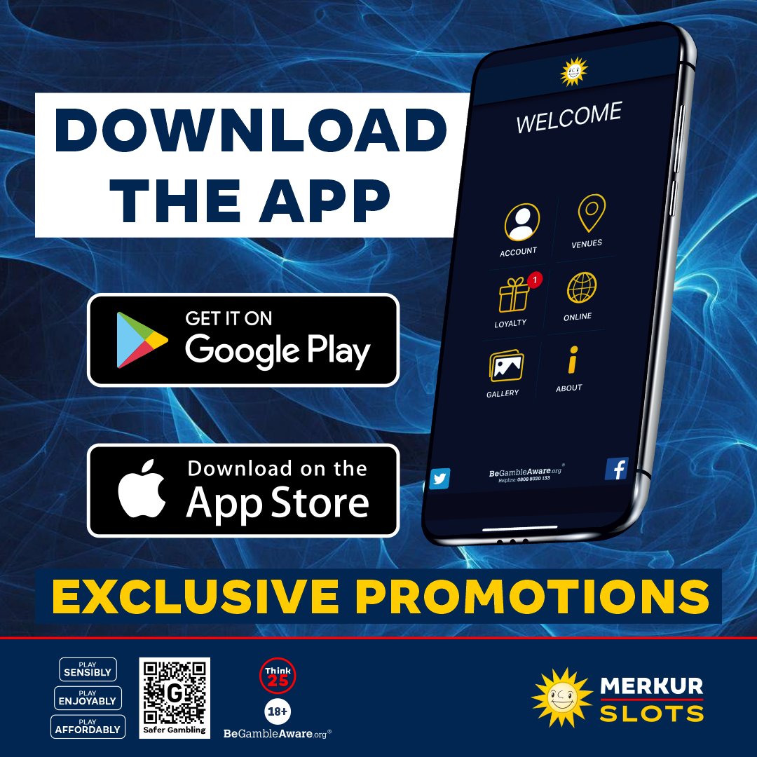(18+, BeGambleAware.org) Have you download our MERKUR Slots Venues app? If you haven't, sign up for exclusive app only PROMOTIONS & PRIZES 🤩

✅ Apple: bit.ly/MSVapple
✅ Android: bit.ly/MSVandroid

#MERKUR #MERKURCasino #MERKURApp #AppDownload