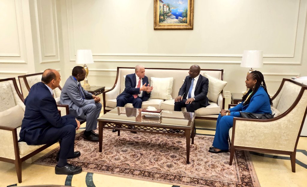 PrimatureRwanda's tweet image. PM Dr. Ngirente arrives in Sharm-El Sheikh, Egypt where he will attend the annual African Development Bank meetings. #AfDBAM2023