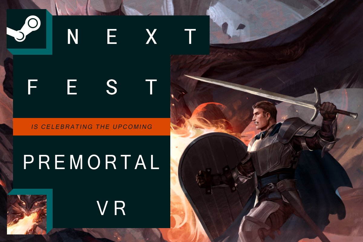 premortalvr's tweet photo. 🎉Premortal VR is attending Steam's Next Fest on June 19th!
🔴You will be able to play the updated demo for FREE. Also, get ready for RELEASE DATE announcement!
#vrgaming #vr #quest2 #pcvr #steamgames #steamvr #gaming #indiegames #indiedev #twitchgaming #vrstreamers #VRreviews https://t.co/uh0pLNCIs1