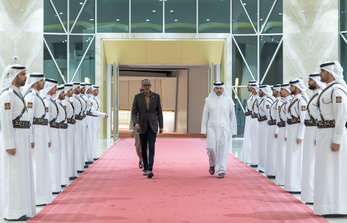 gahigip's tweet photo. "RT @UrugwiroVillage: President Kagame has arrived in Doha where will attend the 3rd #QatarEconomicForum and was received by Akbar Al-Baker the Group CEO of @qatarairways. https://t.co/x5fChiJjET"