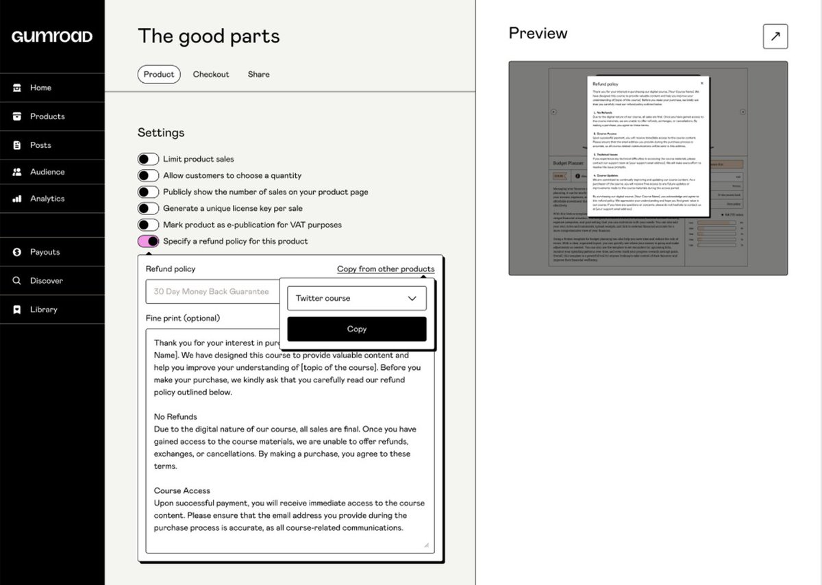 Gumroad on Twitter: "1,000 creators have turned this on"