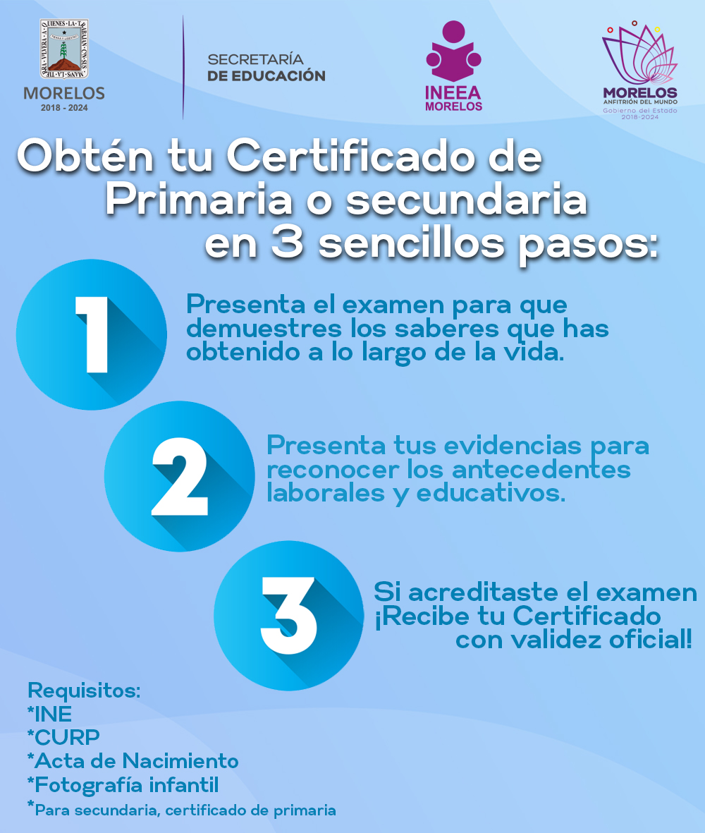 IneeaMorelos's tweet photo. 🧑🏻‍🎓👩🏻‍🎓 ¡Tú puedes lograrlo!
Certifica tu primaria o secundaria, ¡En un solo examen y de manera gratuita! 📚
Acude a tu Coordinación de Zona más cercana, programa tu examen:
📞Cuerna 7773101562
📞Yautepec 7353945637
📞Cuautla 7353535623
📞Jojutla 7343425415
📞Zapata 7773253459 https://t.co/hhVpyuCrNU