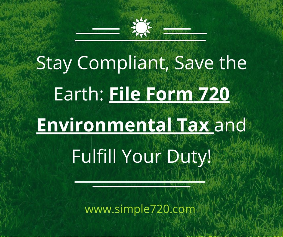 simple720tax's tweet image. Stay compliant, save the earth

#simple720 #form720 #IRS #efile #bulk #taxes #filing #IRStax #720 #efiling #tax