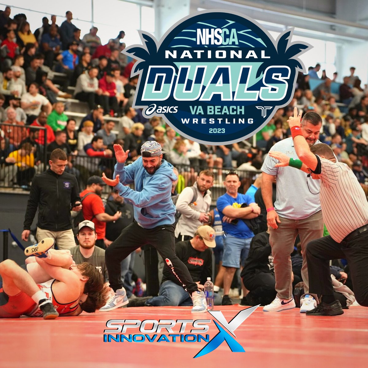 SportsInnoX's tweet photo. The 24th Annual National Duels @NHSCA starts on Saturday at the @VBSportsCenter ! Thank you to sponsors @PapaJohns @WrestlingMindse
#NHSCA #NHSCADuels #Wrestling #NationalDuels #NHSCANationalDuels #SportsInnovationX #SIX #SIXEvents #SIXConnects #VB #VirginiaBeachSportsCenter https://t.co/ct3vHb37C6