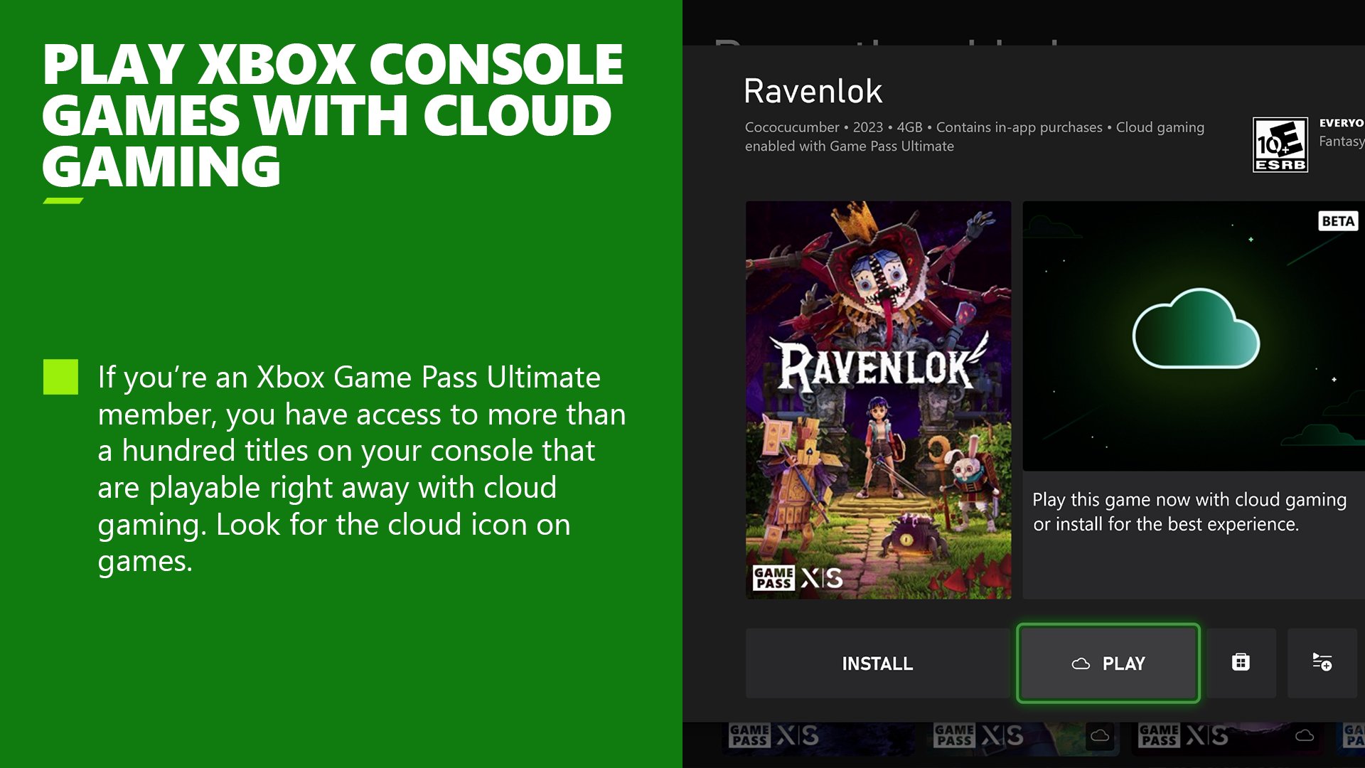 Xbox Cloud Gaming, Software