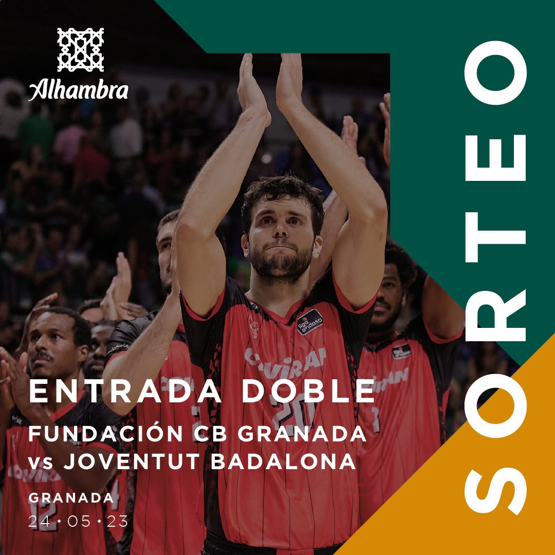 ¡𝗖𝗢𝗡𝗖𝗨𝗥𝗦𝗢!        

¿Quieres disfrutar del partido 🆚 Joventut? Sorteamos 1 entrada doble para asistir al Palacio.

👉 Seguir a @FundacionCBG y <a href="/Alhambra_Es/">Cervezas Alhambra</a>.   
👉 Menciona a un amigo (debe ser mayor de edad).

👉 bit.ly/3txtUjh