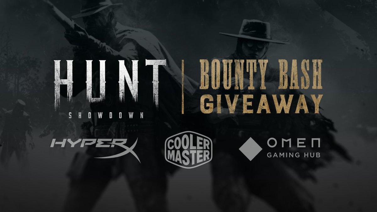 Crytek's tweet photo. To celebrate the 5th Anniversary of Hunt: Showdown, we had the pleasure of partnering with @omenbyhp, @hyperx, and @coolermaster to host our first-ever Bounty Bash!

Follow @HuntShowdown to stay up-to-date with the contestants' prize giveaways, happening now. https://t.co/MC0bRq3xyO