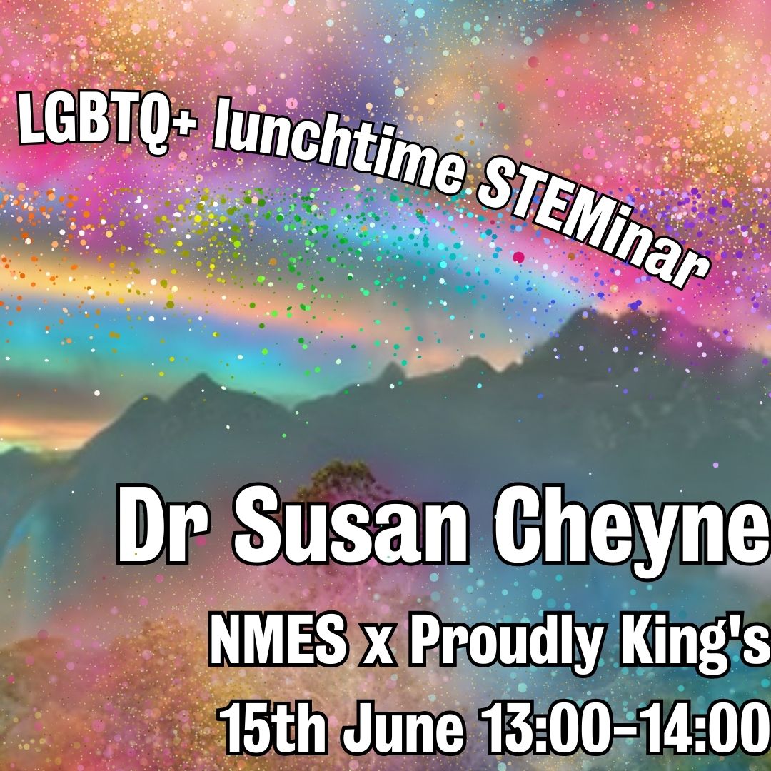 @KingsNMES and @ProudlyKings bring you a Lunch n Learn: LGBTQ+ in STEM! 13:00 - 14:00 on June 15th, sign up here: eventbrite.co.uk/e/lgbtq-in-ste…