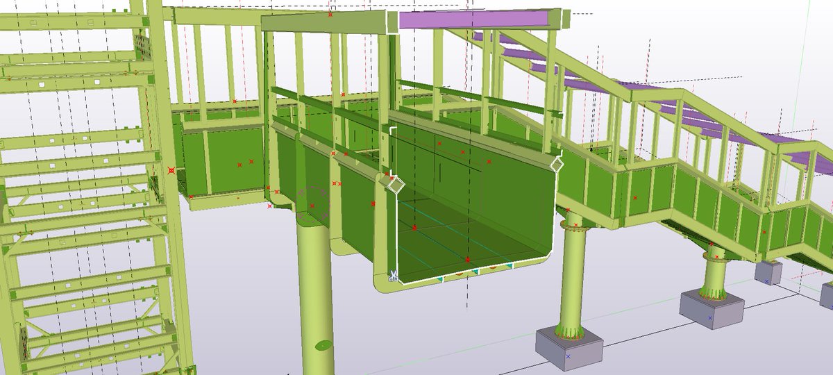 The next access for all (AFA) Station Bridge issues for review/approval. #steel #trimble #teklastructures #bridge #networkrail