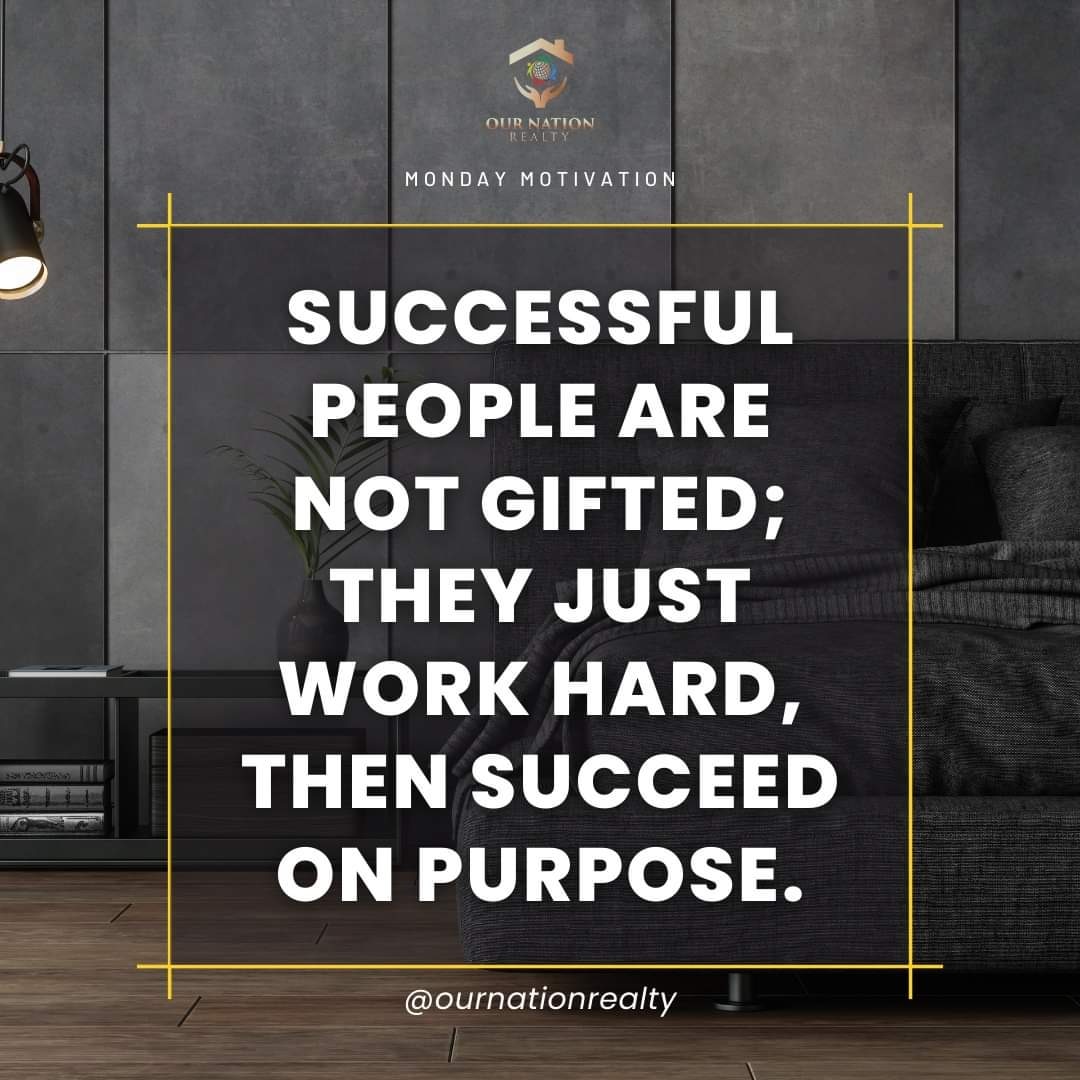 🔥MONDAY MOTIVATION 🔥
Have a great week to all the hustlers out there! We can do this~

#ournationrealty #RealBrokerLLC #motivation #mondaymotivation #hardworkpaysoff #success #MotivationalMonday #mondayvibes