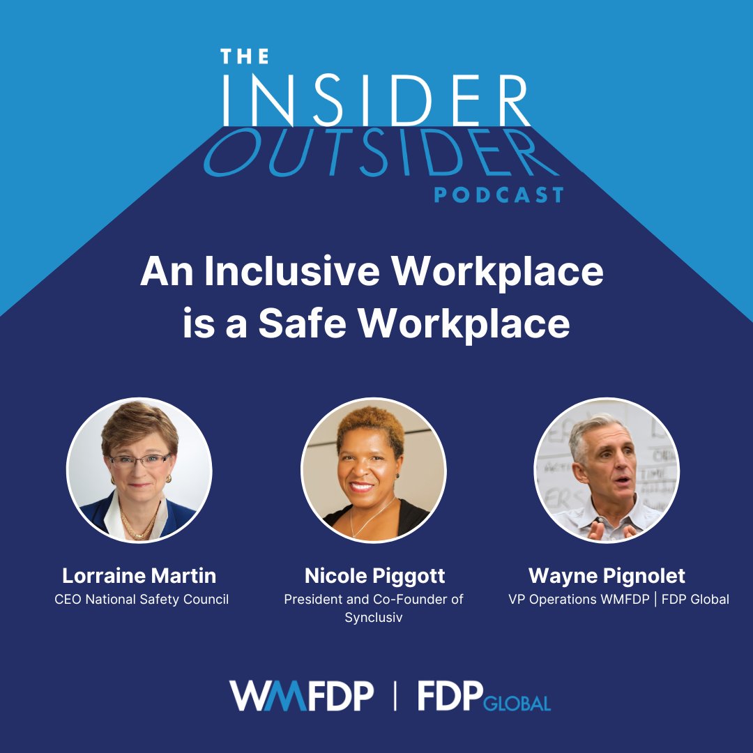 wmfdp's tweet photo. Our latest podcast on how a safe workplace is an inclusive workplace. Listen now!

https://t.co/9bGlu87KUF https://t.co/HuMQiYytFt